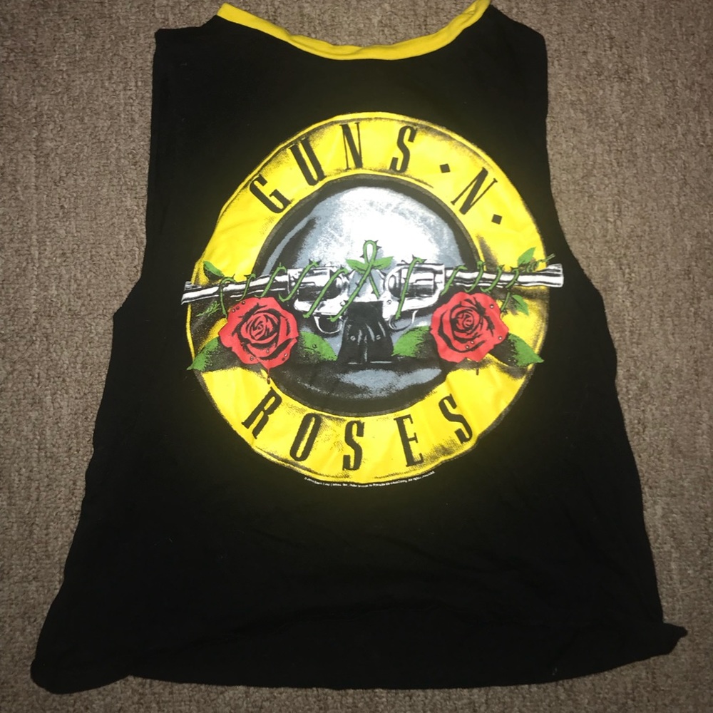 Band tee crop top